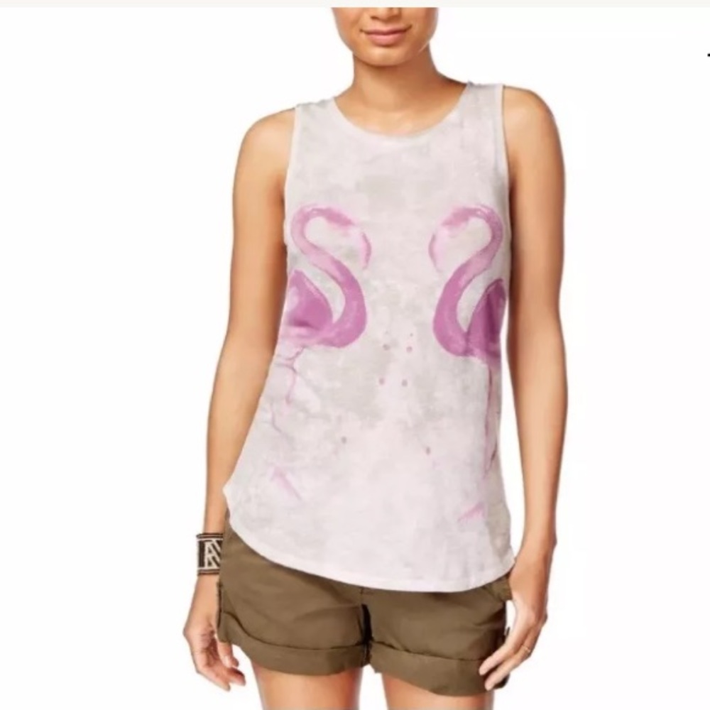 NWT LUCKY BRAND Flamingo Tank Top Sz Medium